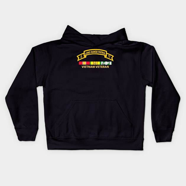 Troop D 17th Cav Long Range Patrol Vietnam Vet w VN SVC Kids Hoodie by twix123844